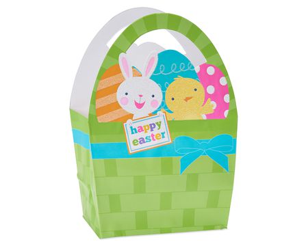 Egg Pouches Gift Wrap Yellow Basket Easter Baskets Grass