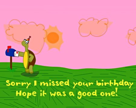 belated birthday wishes animated