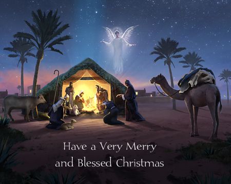O Holy Night Christmas Ecard (Hymn)