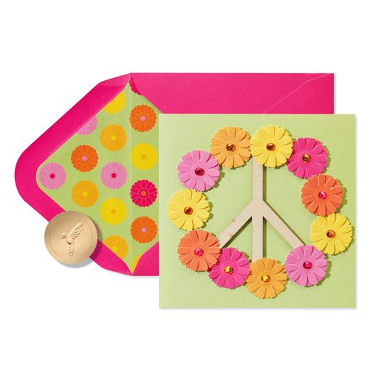 Peace and Love Birthday Greeting Card