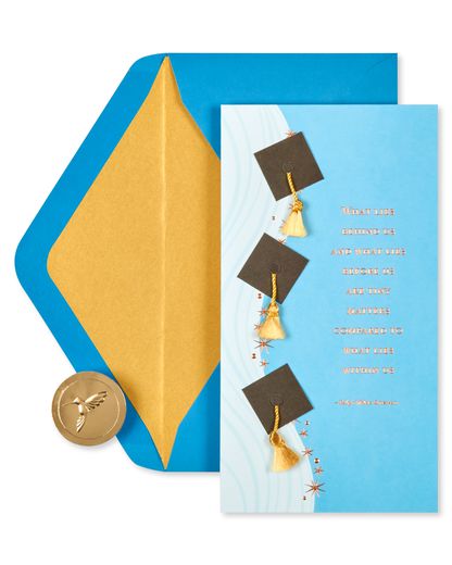 Grad Caps Quote Money Holder Graduation Greeting Card