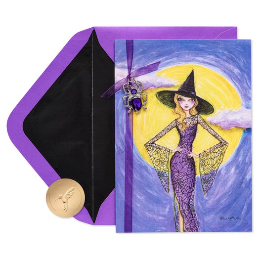 Wickedly Fabulous Halloween Greeting Card - Designed by Bella Pillar