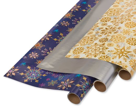 Metallic Trio Holiday Wrapping Paper 3 Rolls