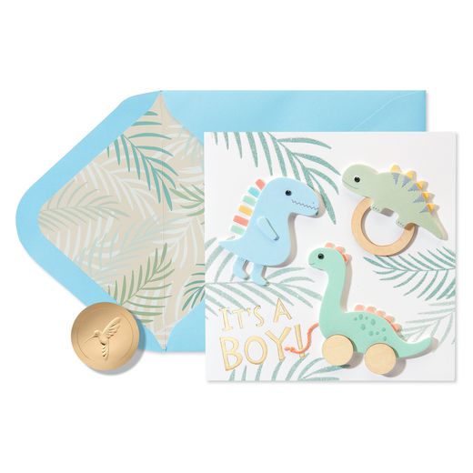 RAWRSOME Dinosaur Baby Shower Card