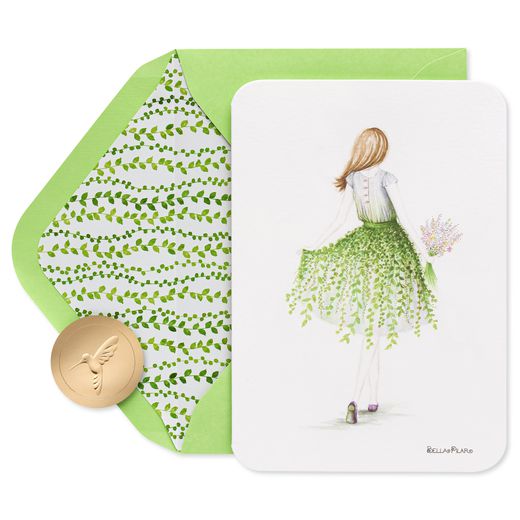 Floral Girl Greeting Cards with Envelopes Image 1