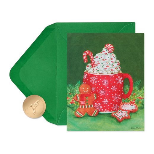 Warmest Wishes  Christmas Boxed Cards with Envelopes - Designed by Bella Pilar, 20-Count