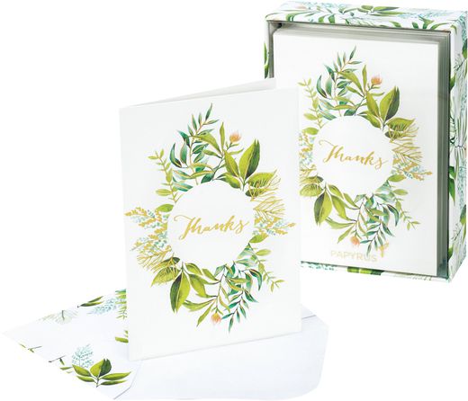 Simple Leaf Boxed Cards and Envelopes 14-Count
