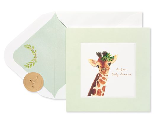 Giraffe Baby Shower Greeting Card