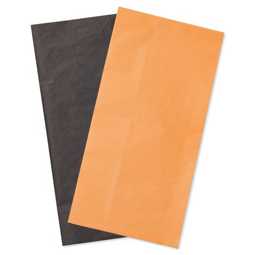 Orange and Black Halloween Tissue Paper 8-Sheets