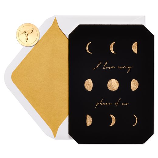 Moon Cycles Anniversary Greeting Card