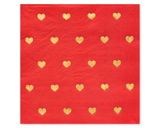 Valentine's Day Heart Lunch Napkins 20-Count