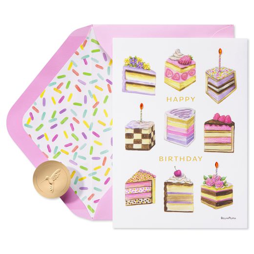 Serving Up a Birthday Wish Birthday Greeting Card - Designed by Bella Pilar