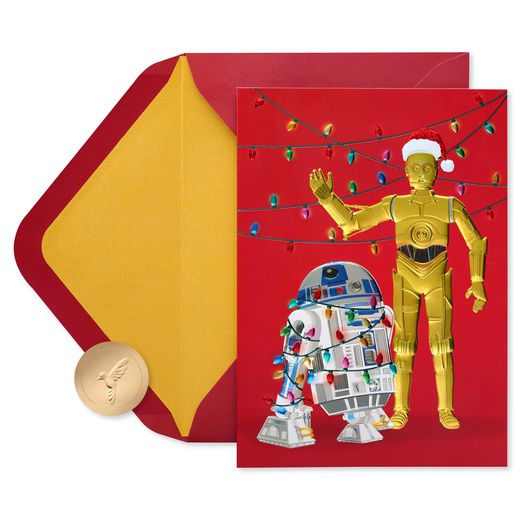 Droids to the World Star Wars Holiday Boxed Cards, 12-Count