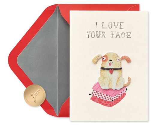 Love Your Face Funny Valentine's Day Greeting Card