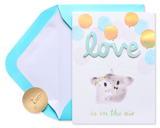 Love is In the Air Wedding Greeting Card for Couple