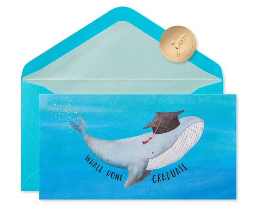 Whale Done Funny Graduation Greeting Card