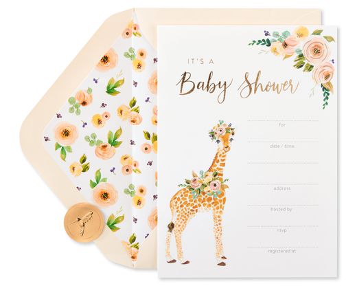 Giraffe Blank Cards with Envelopes 20-Count