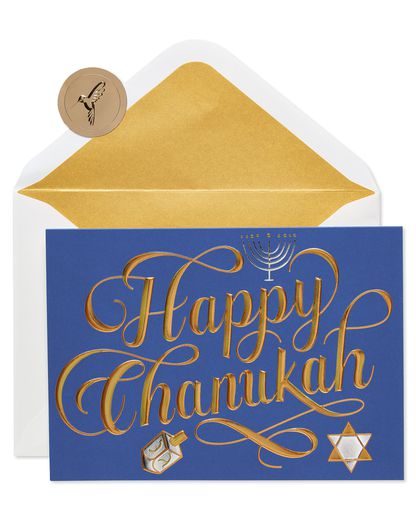 Peace and Joy Chanukah Boxed Cards, 12-Count