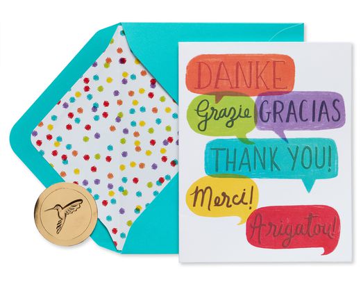 International Thanks Boxed Thank You Cards and Envelopes 20-Count