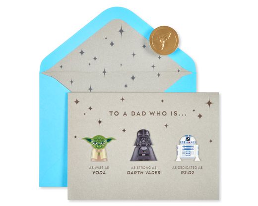 Best Dad in The Galaxy Star Wars Father's Day Greeting Card