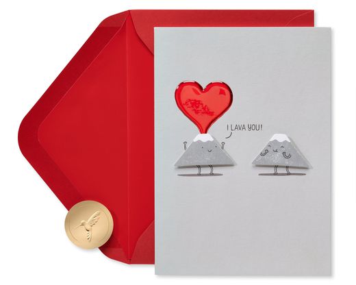 I Lava You Romantic Greeting Card
