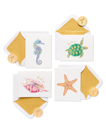 Sea Creatures Boxed Cards and Envelopes 20-Count