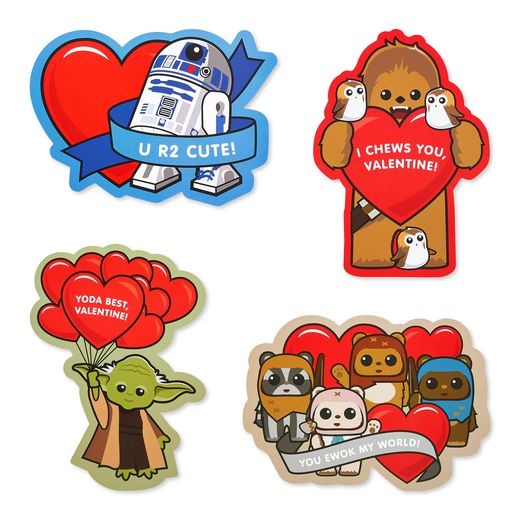 Star Wars Blank Valentines Day Cards and  Stickers for Kids, 20-Count Image