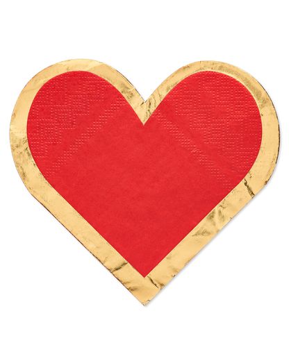 Valentine's Day Heart Beverage Napkins 20-Count