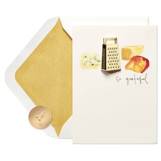 Cheese Grater Blank Thank You Greeting Card