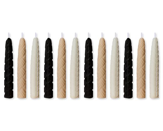 Black & White Birthday Candles 12-Count