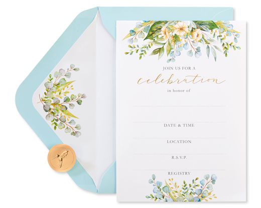 Eucalyptus Leaves Blank Note Cards with Envelopes 20-Count