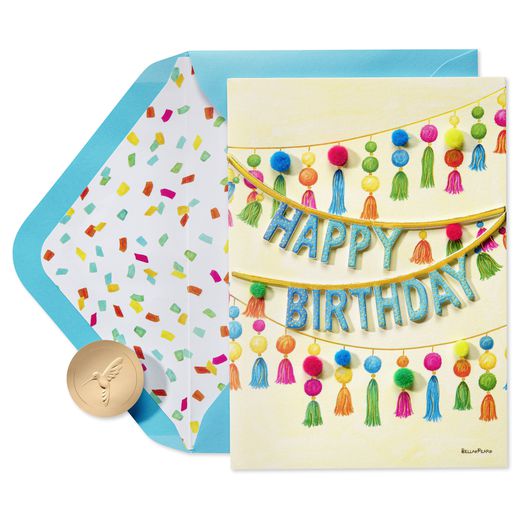 Celebrate the Day Away Birthday Greeting Card - Designed by Bella Pilar