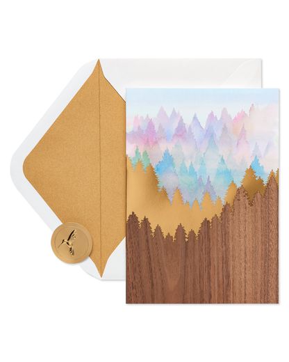 Scenic Mountain Thinking of You Blank Greeting Card