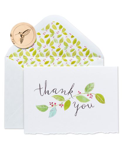 Floral Vine Boxed Thank You Cards and Envelopes 8-Count