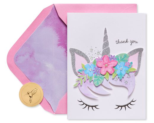 Gem Unicorn Boxed Thank You Cards and Envelopes 8-Count