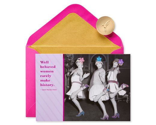 Flappers Making History Funny Birthday Greeting Card