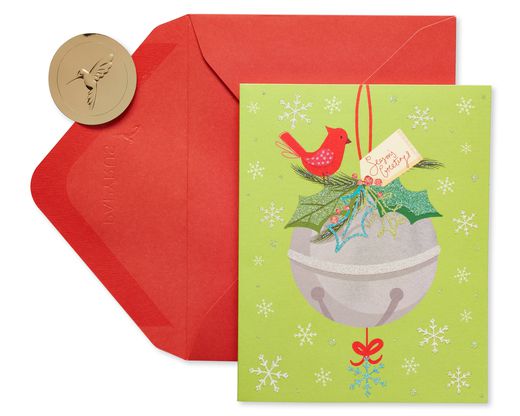 Holiday Jingle Bells Christmas Boxed Cards, 20-Count