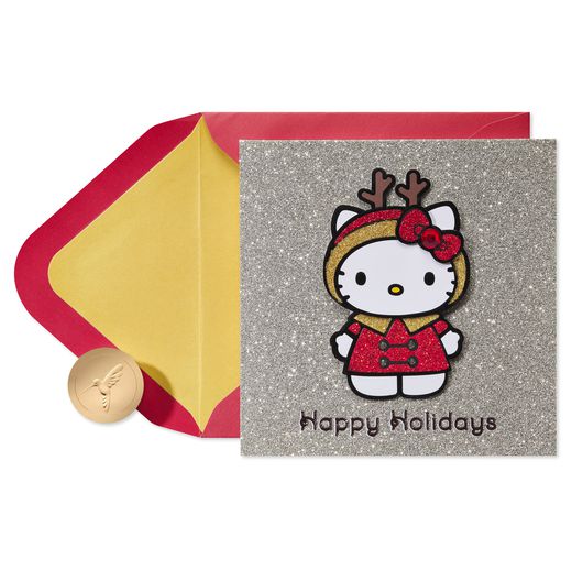 Wishes for the Merriest Christmas Ever Hello Kitty Christmas Greeting Card