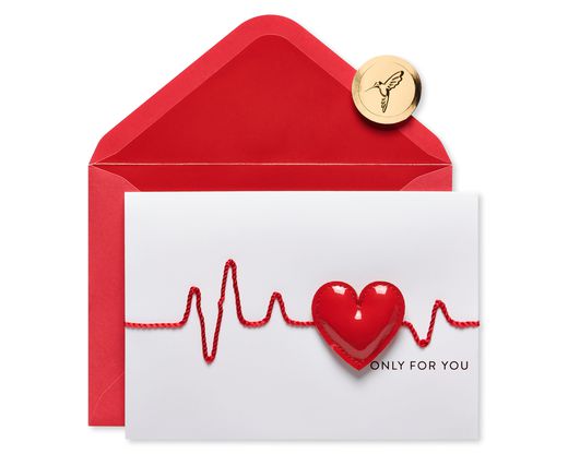 Heart Beat Romantic Valentine's Day Greeting Card Image 1