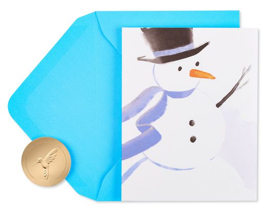 Wonderful Season Snowman Christmas Cards Boxed 20-Count