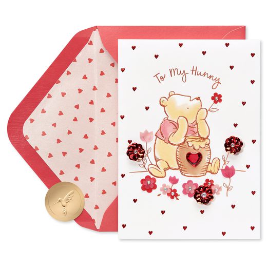 Make Every Day Sweeter Winnie The Pooh Disney Valentine's Day Greeting Card Image 1