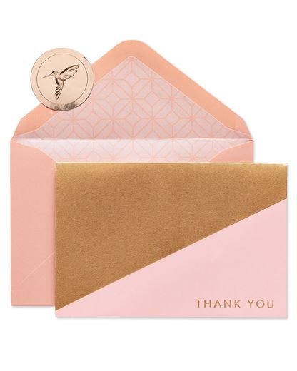 Geometric Boxed Thank You Cards and Envelopes 14-Count
