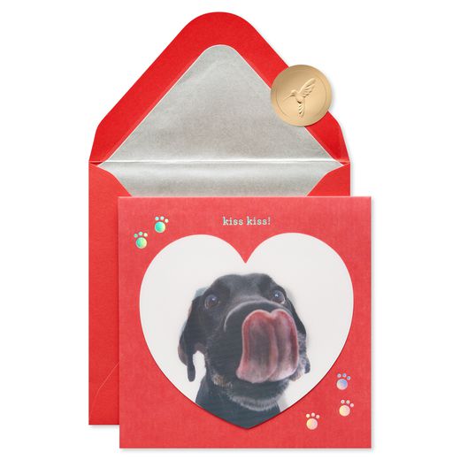 Kiss Kiss Funny Valentine's Day Greeting Card Image 1