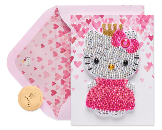 Gem Patch Hello Kitty Birthday Greeting Card