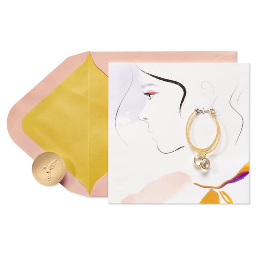 Being Extraordinary Birthday Greeting Card with Earrings