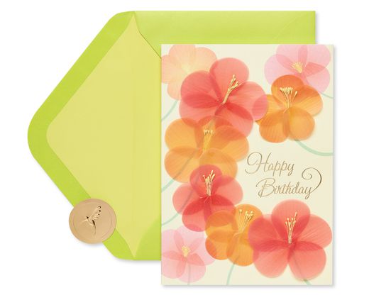 Scattered Flowers Birthday Greeting Card