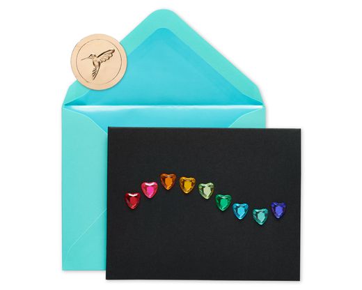 Rainbow Gems Boxed Blank Note Cards with Envelopes 6-Count
