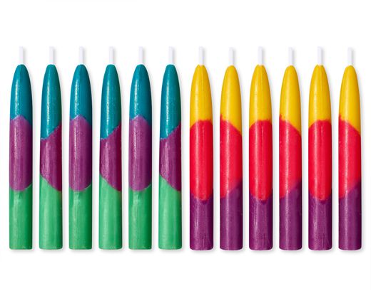 Pastel Birthday Candles 12-Count