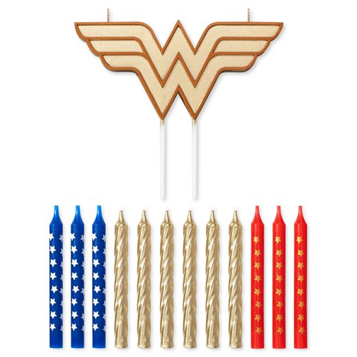 Wonder Woman Cake Topper Birthday Candles, 8-Count