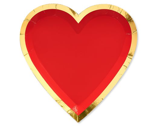 Valentine's Day Heart Dessert Plate 8-Count
